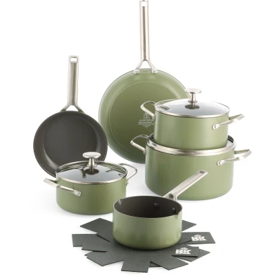 Afbeelding van Bk Sublime Olive Groen 11 delige Pannenset Met Keramische Antikleeflaag delig