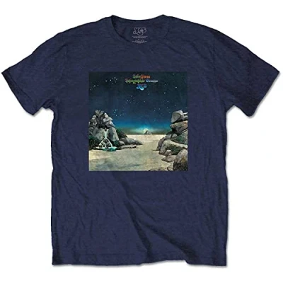 Afbeelding van Yes Topographic Oceans Heren T shirt 2XL Blauw