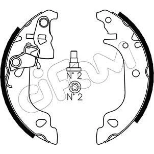 Afbeelding van CIFAM 153 079 Remschoenen 180,0mm 32mm Met toebehoren automatische bijstelling FIAT: Punto II Hatchback