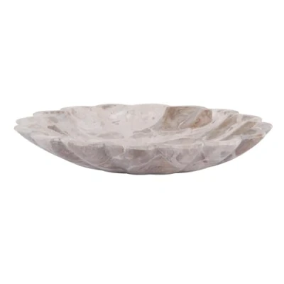 Afbeelding van Present Time Schaal Flower Bruin 30x30x6cm Scandinavisch