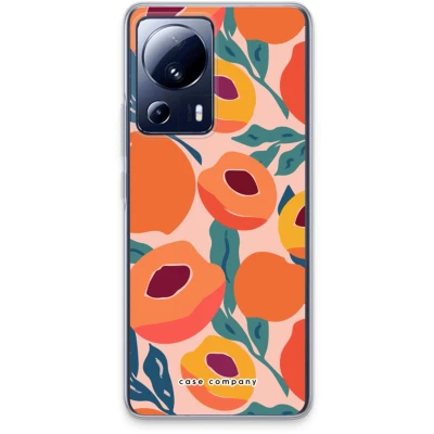 Afbeelding van Case Company® hoesje geschikt voor Xiaomi 13 Lite Perzik Soft Cover Telefoonhoesje Bescherming aan alle Kanten en Schermrand