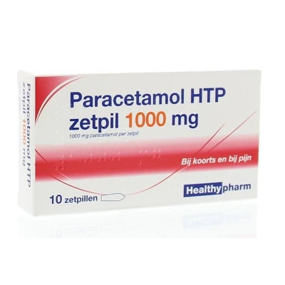 Afbeelding van Paracetamol Htp Zetpil 1000mg