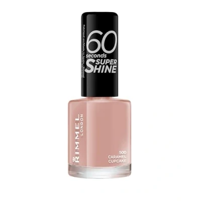 Image de Rimmel 60 Seconds Super Shine Vernis à Ongles Caramel Cupcake 8 ml Beige/Nude