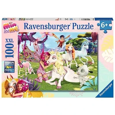 Afbeelding van Ravensburger Kinderpuzzel 13388 Wahre eenhoorn vriend 100 stukjes XXL Mia and Me puzzel voor kinderen vanaf 6 jaar