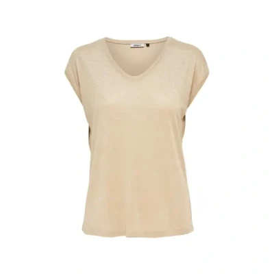 Afbeelding van ONLY Tshirt basic, Dames, Maat: XS, Gold colour