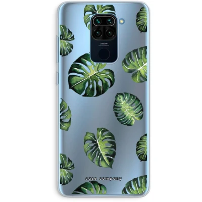 Afbeelding van Case Company® hoesje geschikt voor Xiaomi Redmi Note 9 Tropische bladeren Soft Cover Telefoonhoesje Bescherming aan alle Kanten en Schermrand