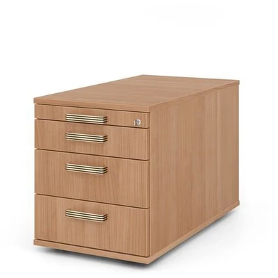 Afbeelding van Ladeblok 3 Lades Verrijdbaar Walnoot 42,8 x 80 51,2 cm Signa Tc30 SG