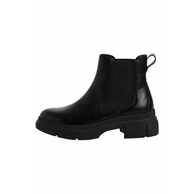 Afbeelding van Tamaris Chelsea 12582643 Enkellaarsjes met plateauzool, Dames, Maat: 40, Black Kunststof