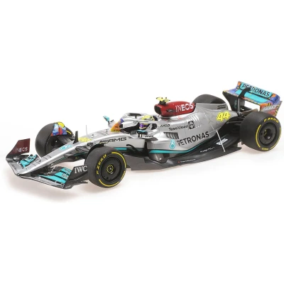 Afbeelding van Mercedes AMG Petronas F1 Team W13 E Performance #44 Miami GP 2022 1:18 Minichamps