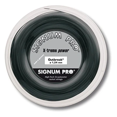 Afbeelding van Signum Pro Outbreak Tennissnaren Zwart 1.24 mm. 200 m.