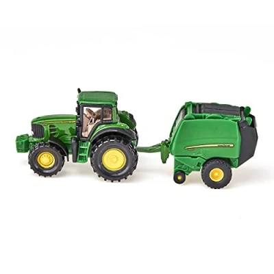 Afbeelding van Siku 1665 John Deere met Ronde Balenpers 1:87