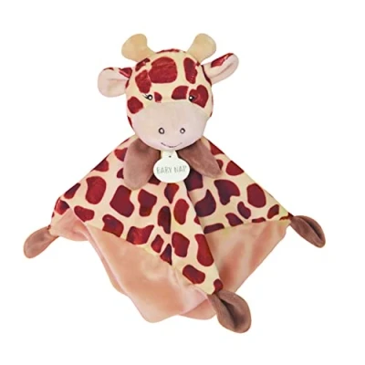Afbeelding van BABY NAT Knuffel voor kinderen knuffeldier Tikou de giraf bruin/wit giraffe babymetgezel om te knuffelen cadeau idee meisjes en jongens BN0744