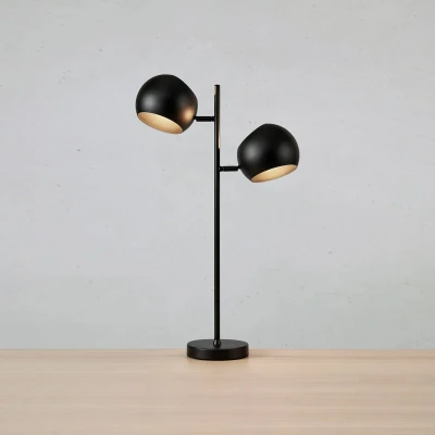 Afbeelding van Tafellamp Edgar, 2 lamps, zwart