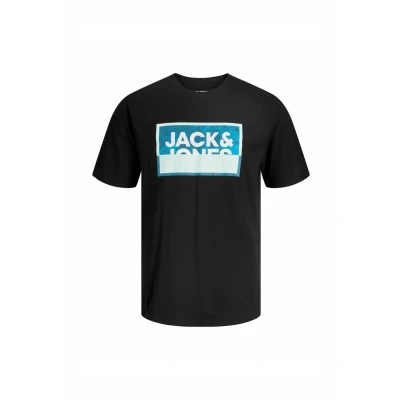 Afbeelding van JACK&amp;JONES JCOLOGAN SUMMER PRINT TEE CREW NECK SMU Heren T shirt Black