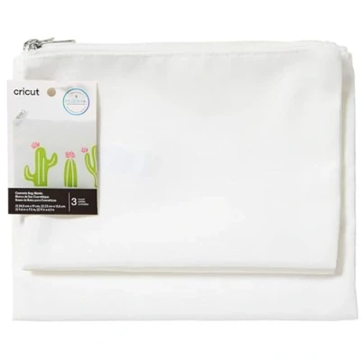 Image de 3 Pochettes Tissu Blanc À Customiser Cricut
