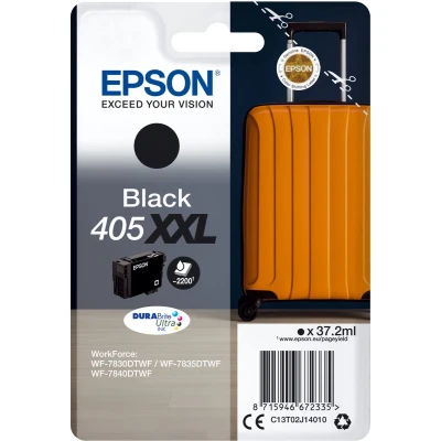 Afbeelding van Epson Inktcartridge 405xxl, 2.200 Pagina&#039;s, Oem C13t02j14010, Zwart