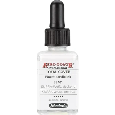 Afbeelding van Schmincke Aero Color Professional Airbrush verf, 28 ml, wit Supra