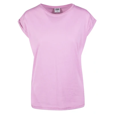 Afbeelding van Urban Classics Extended Shoulder Tshirt basic, Dames, Maat: XS, Coolpink