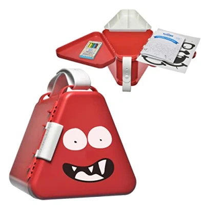 Afbeelding van Trunki TeeBee Activiteitendienblad voor kinderen met dienblad en speelgoedkist op reis autostoel of onderweg rood