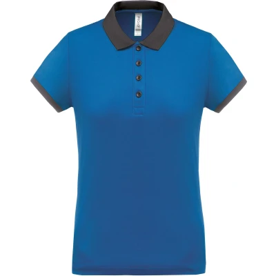 Afbeelding van PROACT Dames sportpolo PA490 sporty Royal Blue / grey