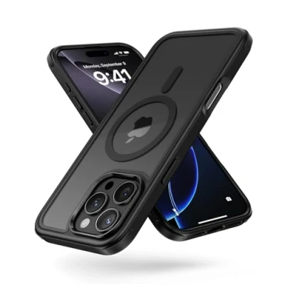 Afbeelding van MobNano Magnetische beschermhoes voor iPhone 16 Pro, compatibel met MagSafe, hybride Pro kleur, militaire schokbestendige bescherming, krasbestendige