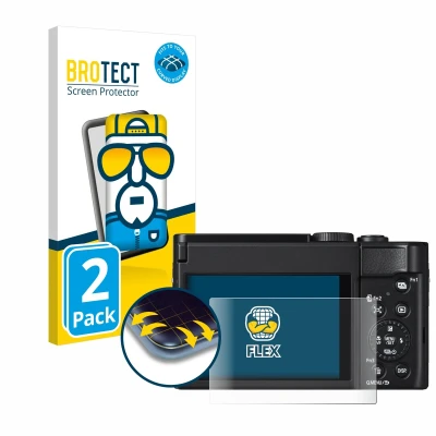 Afbeelding van BROTECT Screenprotector voor Panasonic Lumix DC TZ99 Folie Beschermfolie transparant volledig dekking (2 Stuks)