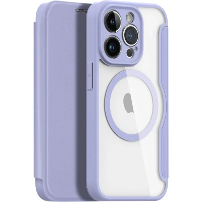 Afbeelding van Dux Ducis iPhone 14 Pro Hoesje Geschikt voor Magsafe Book Case Paars