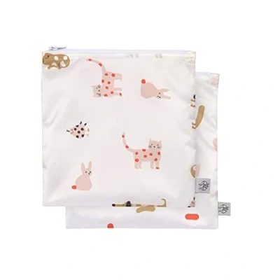 Image de LÄSSIG Sac de rangement réutilisable à goûter 2 pièces/Snack Bag Little Mateys spicy orange