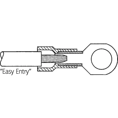Afbeelding van LAPP 63104360 Ringkabelschoen Dwarsdoorsnede (max.): 6 mm² Deels geïsoleerd Geel 50 stuk(s)