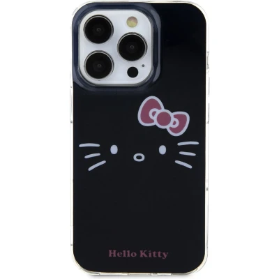 Afbeelding van Hello Kitty iPhone 14 Pro Max TPU Back Cover hoesje Face Zwart
