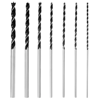 Afbeelding van LCOUACEO Professionele lange houtboorset 4, 5, 6, 7, 8, 10, 12 mm x 300 lang, bekistingsboor, balkenboor, houtspiraalboor, geschikt voor hardhout, zacht hout