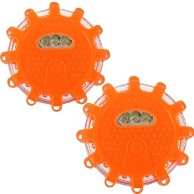 Afbeelding van HUAREW 2 Pack Éclairage de Secours Multifonction Voyant d&#039;avertissement, LED Lampe d&#039;Avertissement Clignotant Gyrophare Balise avec Base magnétique, pour Les Voitures, Accidents