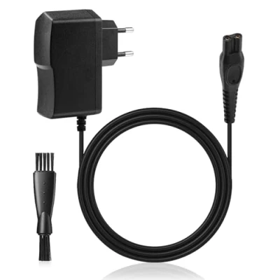 Afbeelding van GlasFlength Oplader voor Philips HQ8505, 15 V scheerapparaat voeding 5,4 W, oplaadkabel QG3200 QG3300 Series QT4050 CRP136 PT720 HQ8830 RQ1250 (zwart)