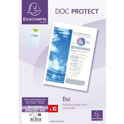 Afbeelding van Exacompta 5385E 5x SACH.10 ETUIS SIMPLES PVC 320X240