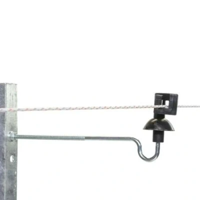 Afbeelding van Afstandschroefisolator Gebogen 18 Cm Metalen Paal 15 Stuks