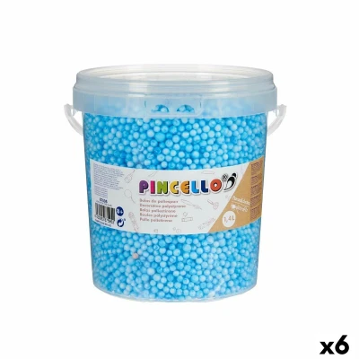 Afbeelding van Materiaal voor handarbeid Ballen Blauw polyestyreen (6 Stuks)