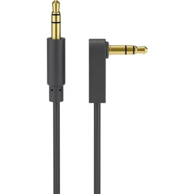 Afbeelding van 3,5mm Jack stereo audio slim kabel haaks / zwart 3 meter