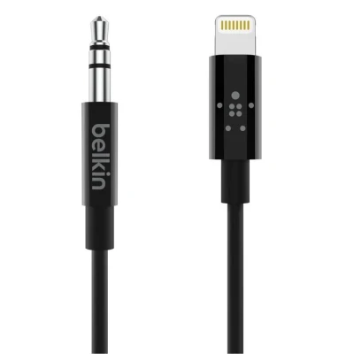 Image de Câble Lightning vers AUX de Belkin Noir Plastique