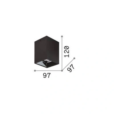Afbeelding van Ideal Lux downlight Nitro Square wit hoogte 12 cm, metaal