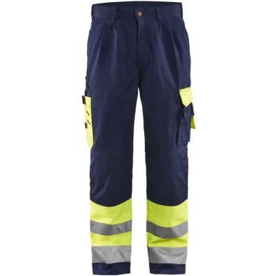 Afbeelding van Blaklader Werkbroek High Vis 1584 1860 Geel/Marineblauw D120