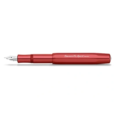 Afbeelding van Kaweco AL SPORT Premium vulpen donkerrood voor inktpatronen exclusieve 13 cm punt M (medium)