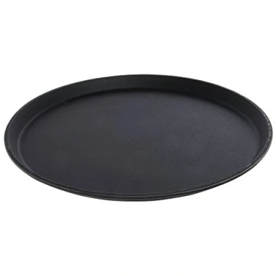 Afbeelding van Cambro Treadlite Rond Antislip Glasvezel Dienblad Zwart 35,5cm DB003