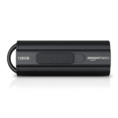 Afbeelding van Amazon Basics USB 3.1 geheugenstick, 128 GB, leessnelheid tot 130 MB/s, zwart
