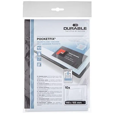 Afbeelding van Durable Pocketfix Labelhouder, zelfklevend, 105 x 148 mm, 10 stuks