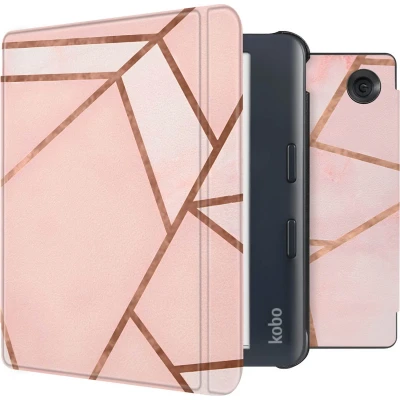Afbeelding van imoshion Design Slim Hard Case Sleepcover met stand voor de Kobo Libra Colour Pink Graphic