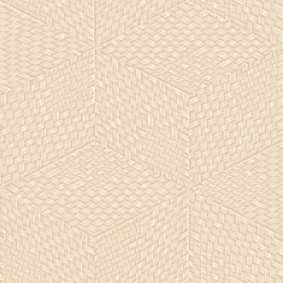 Afbeelding van Dutch Wallcoverings Exclusive Threads Cube Stitch Beige TP422955