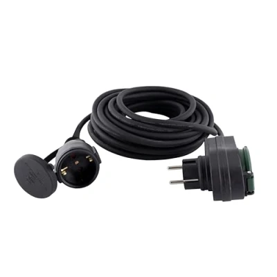 Afbeelding van REV 0017101514 Stroom Verlengkabel Zwart 10.00 m H05RR F 3G 1,5 mm²