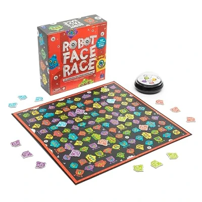 Afbeelding van Learning Resources Robot Face Race, snel kleurherkenningsspel voor 2 4 spelers, bekroond familie bordspel kinderen en jongeren, jaar ouder