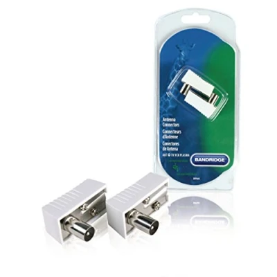 Afbeelding van Coaxconnector Male/Male Wit Bandridge