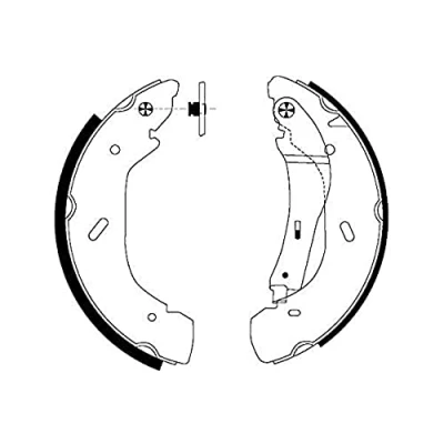 Afbeelding van HELLA 8DB 355 001 961 Remschoenen 280 65 Met handremhefboom FORD: Transit Mk5 Van